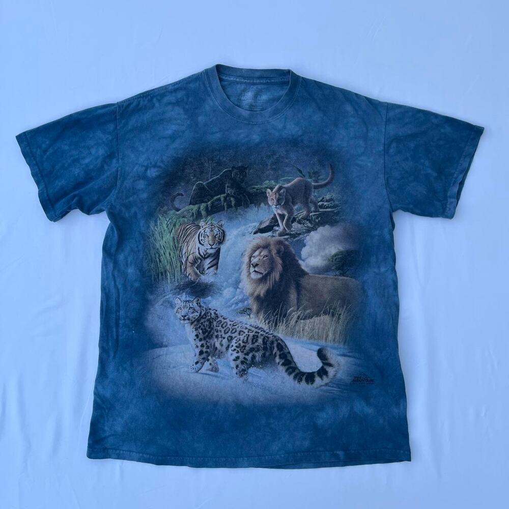 The Mountain Animal Kingdom Nature Blue Tie-Dye Size Large